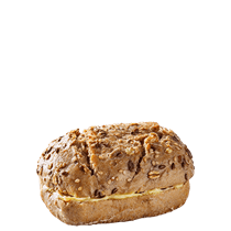 Pão de cereais com manteiga